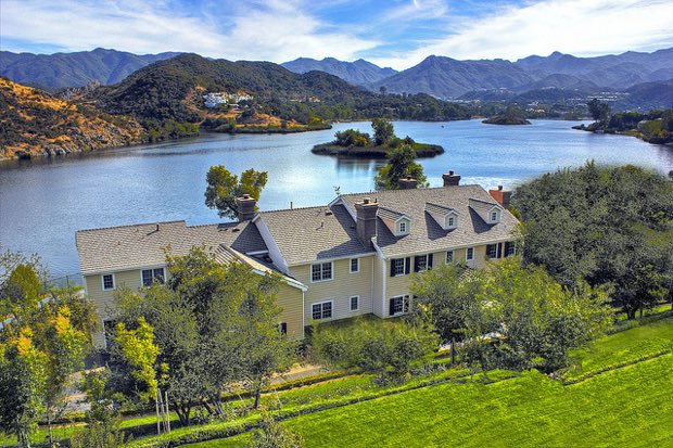 Exterior of a lake house